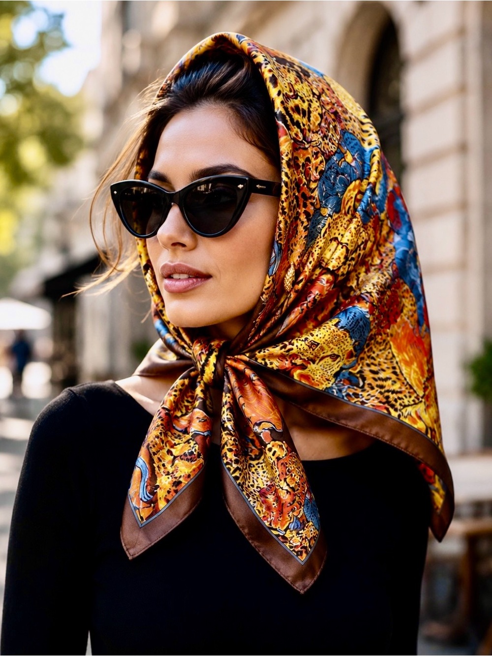Exotic animal print scarf